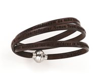 Bracciale Amen Donna Padre Nostro in Pelle Cristallo PNIT05-57 - PNIT05-57